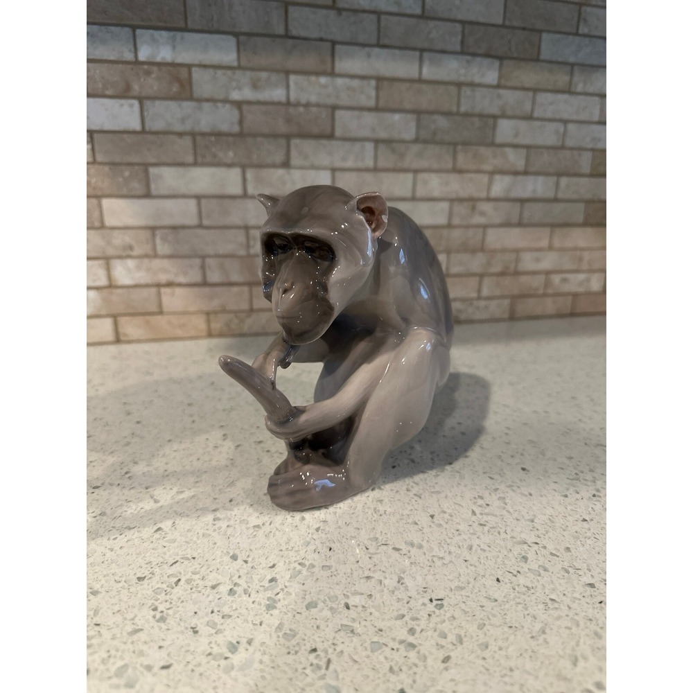 Rare Royal Chopenhagen Porcelain Monkey Holding Tail